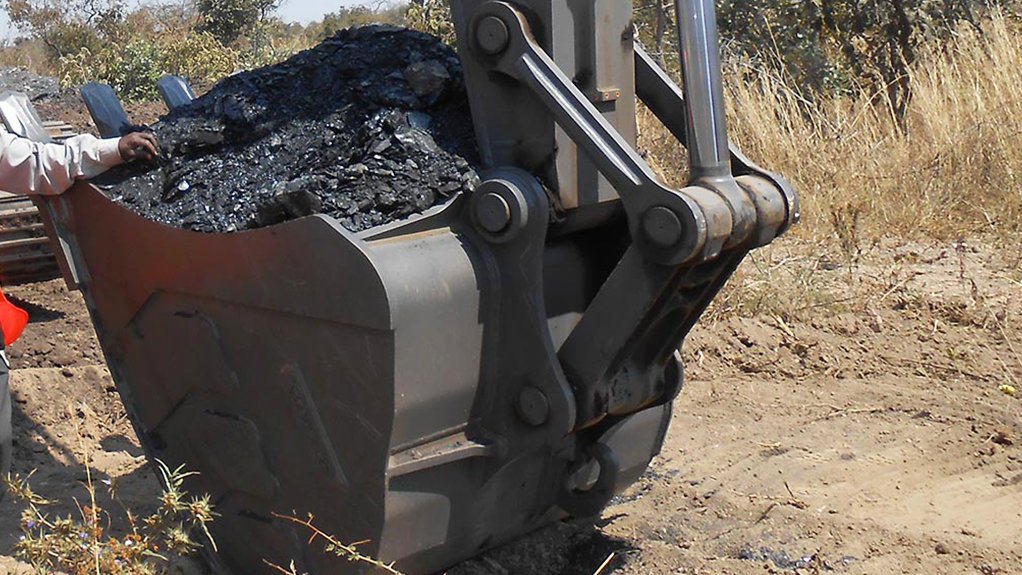 A digger with coal at the Rukwa project
