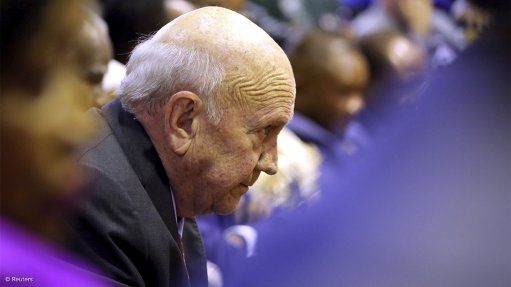 FW de Klerk apologises 'without qualification' for apartheid in 'last message to people of SA' 