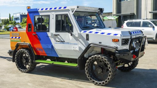 An image of Miller Technology's new Relay electric mining vehicle 