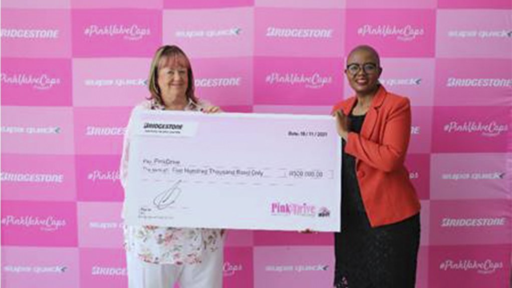 Image of Renee Goedhals from Pink Drive and Julia Modise, Bridgestone Chief People Officer