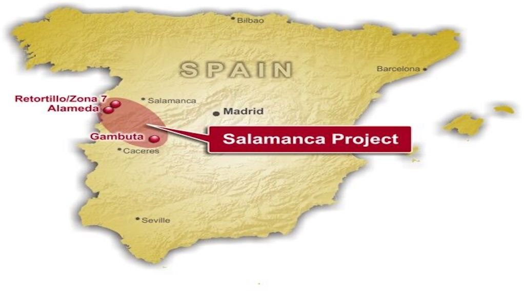 Image of location of the Salamanca mine, in Spain
