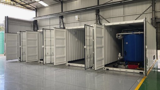 An image of the containerised water treatment plants 
