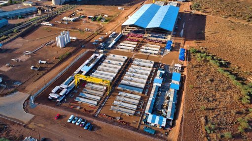 An image of Nordex Energy South Africa's Prieska-based concrete wind turbine tower manufacturing facility