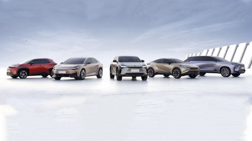 Image of some of the BEVs Toyota will launch to 2030