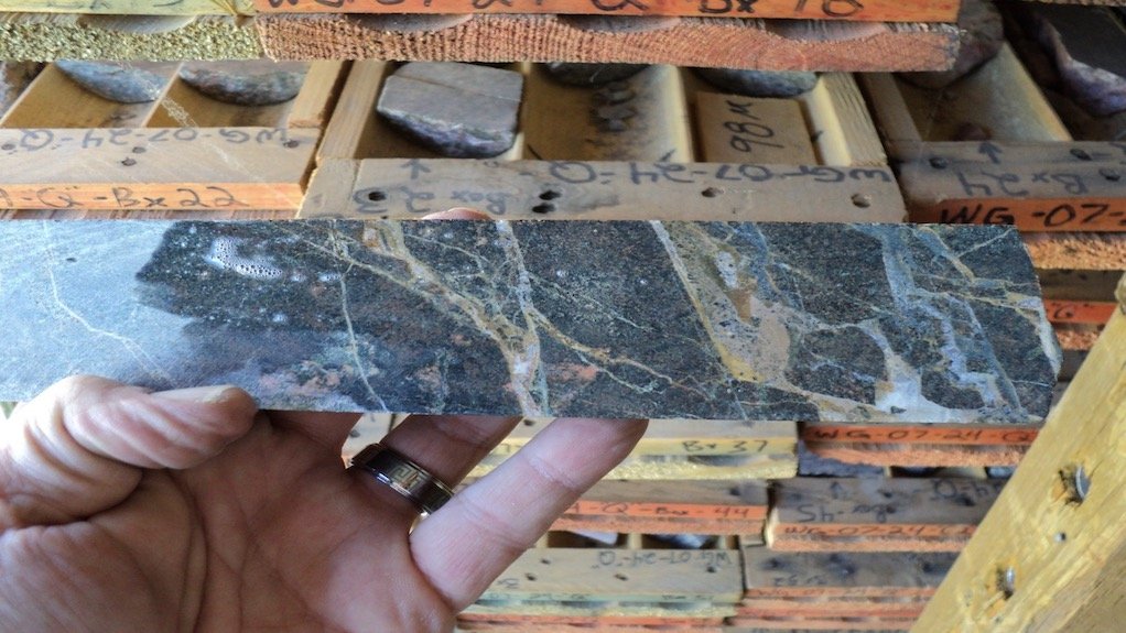 Gold ore from the CK gold project, in the US