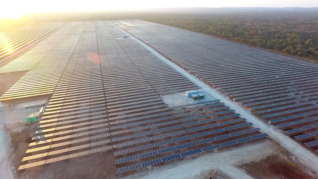 An image of the Ngonye solar plant in Zambia 