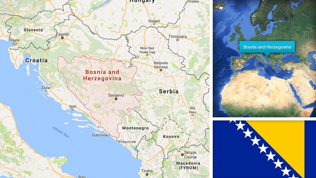 Image of Bosnia and Herzegovina map/flag