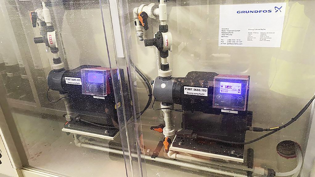 A Grundfos smart digital installation facilitating accurate dosing of Sodium Hypochlorite (NaOH) at one of the major breweries in South Africa