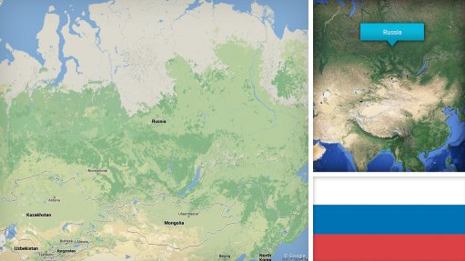 Image of Russia map/flag