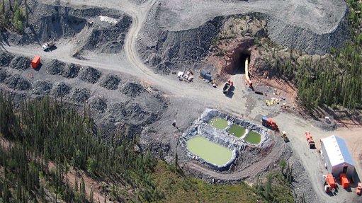 Aerial view of test mining at the NICO project