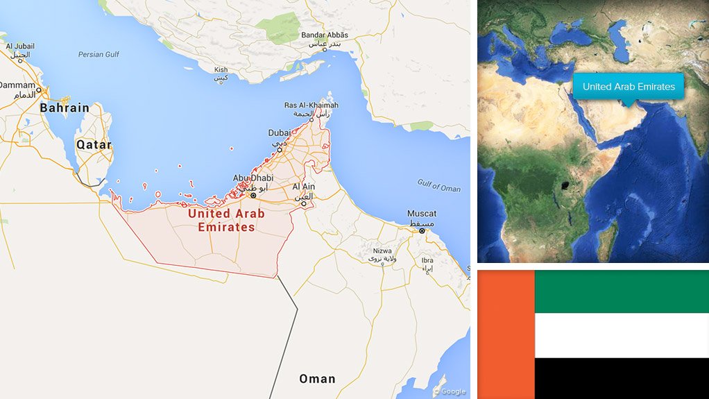 Image of UAE flag/map