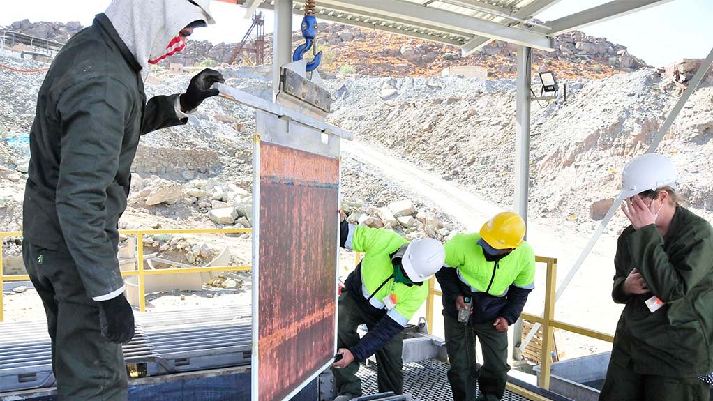 A photo of copper plate production taking place at Big Tree Copper 
