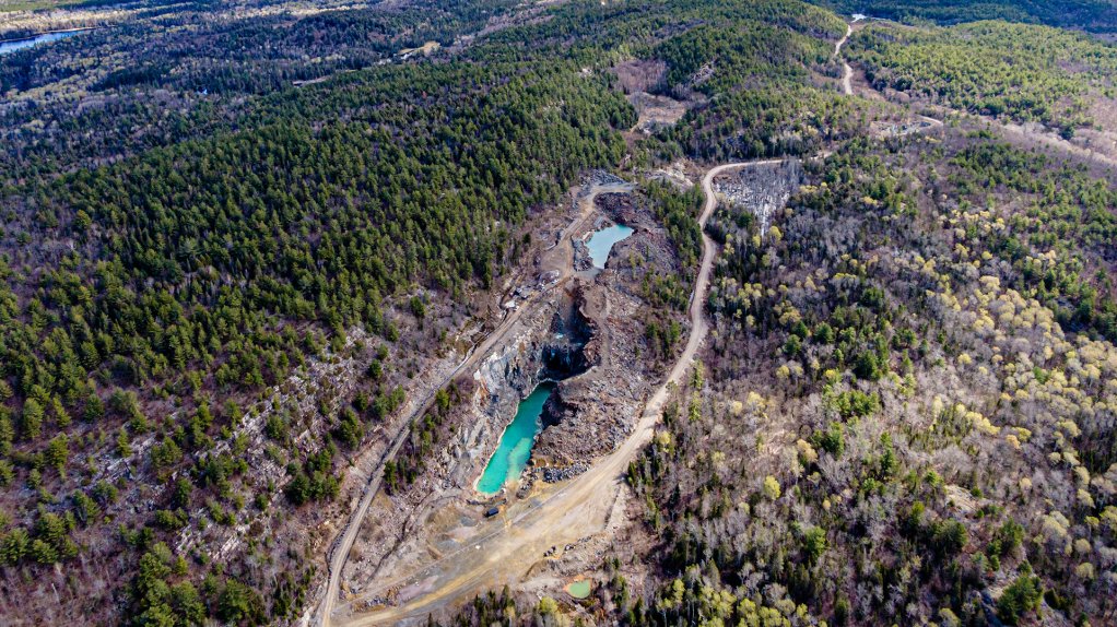 An image of the Shakespeare project area in Sudbury