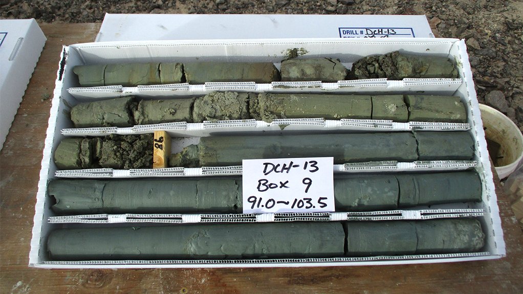 Image of drill core from the Clayton Valley lithium project