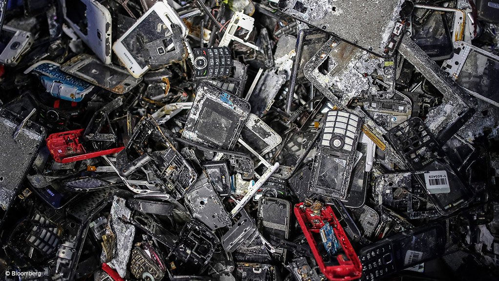 A photo of e-waste