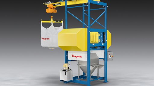 Image of the Flexicon bulk bag discharger with integral bulk bag conditioner and bag dump station
