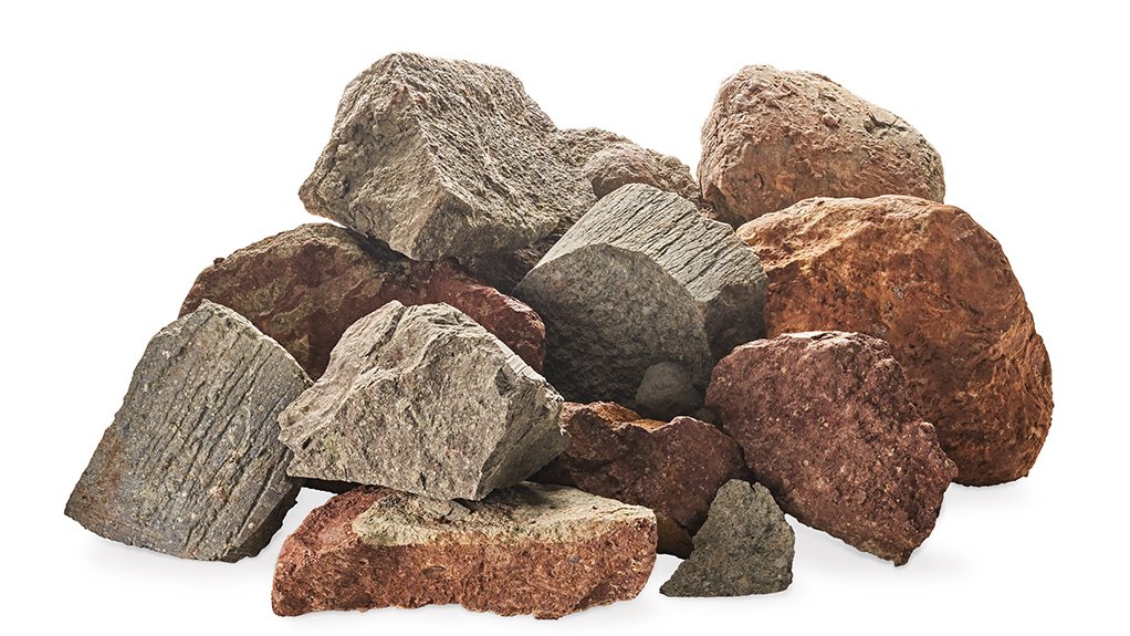A pile of kimberlite stones which are the general ore from which diamonds are mined
