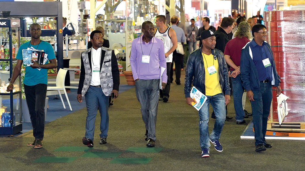 visitors at the Propak exhibition on the exhibition floor