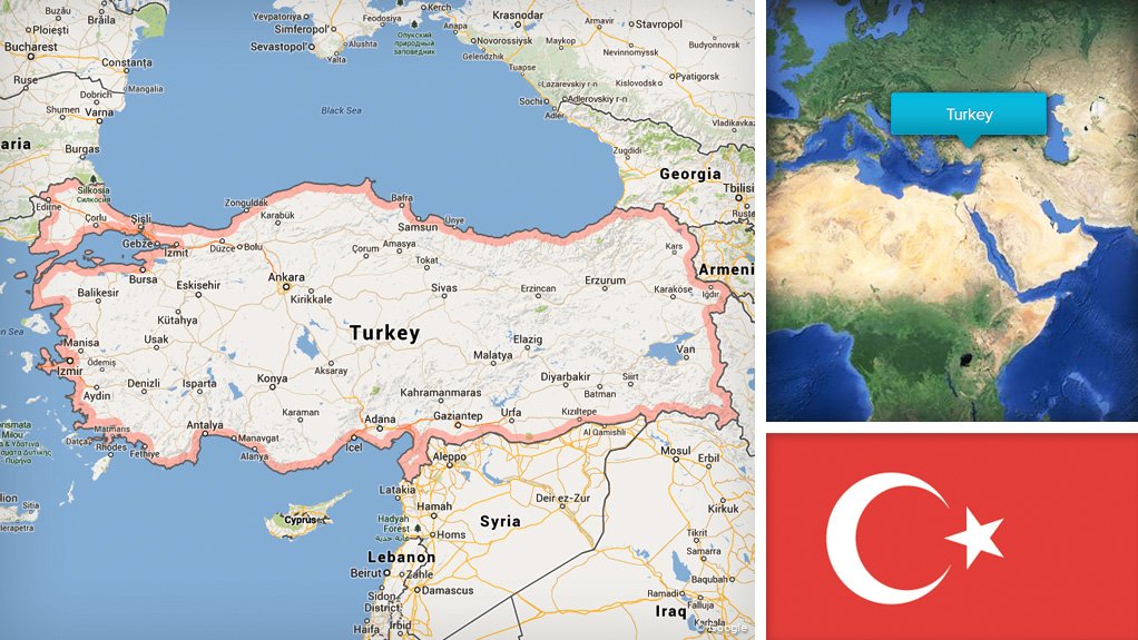 Image of Turkey flag/map