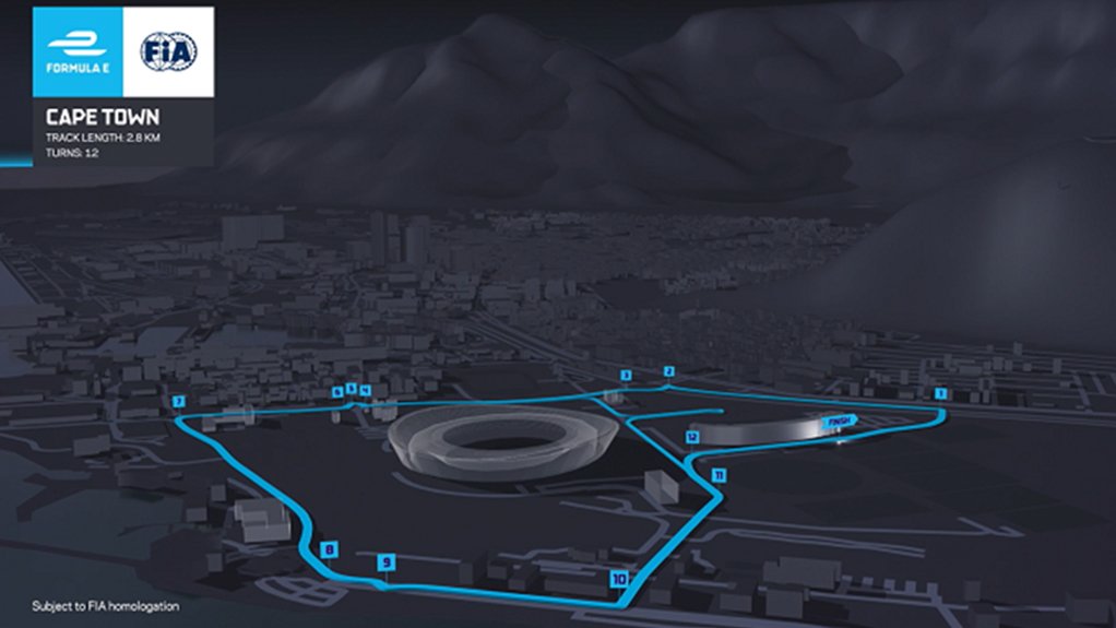 Image of the E-Prix route through Cape Town