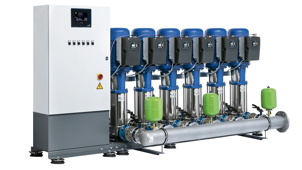 6 in line pressure booster systems augmented by Movitec centrifugal pumps and a Command Pro+ microprocessor control unit