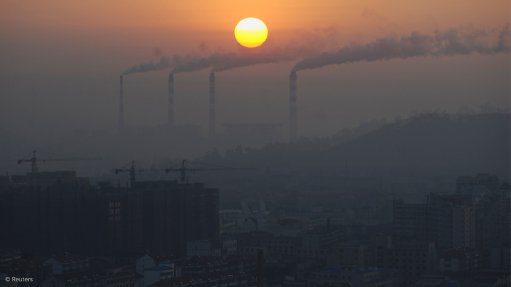 Image shows fire stacks and emissions 