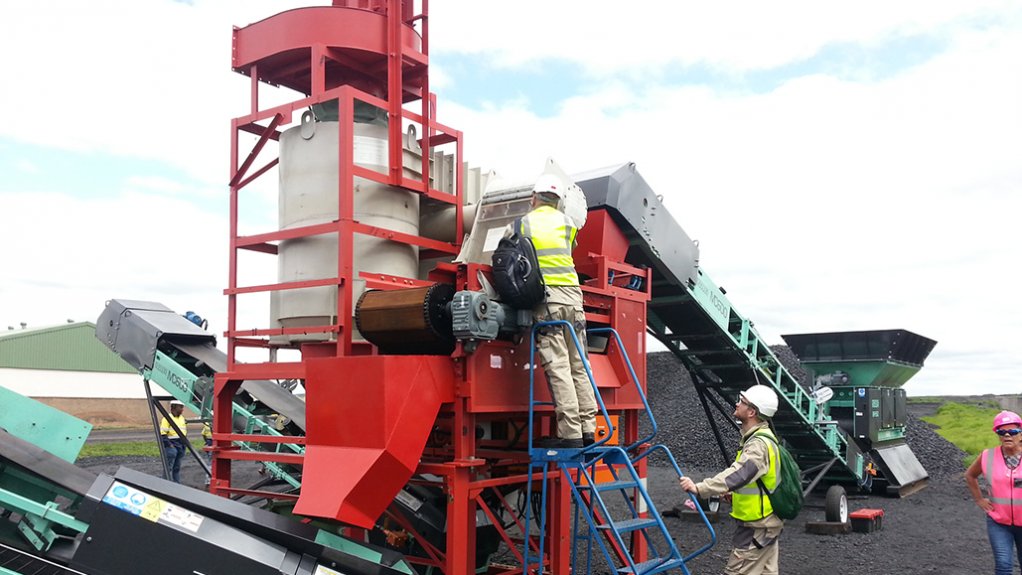 An image of one of the Coaltech materials handling research projects 