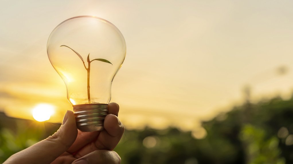 Image of green leaf in lightbulb