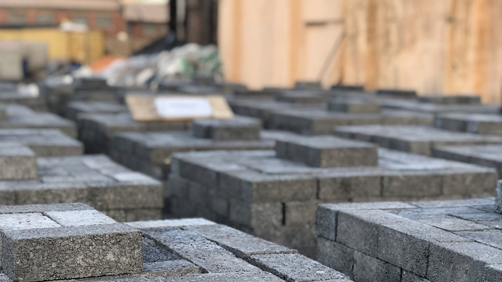 The bricks made from plastic