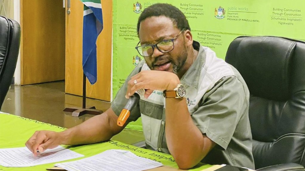 Image of KZN MEC for Human Settlements and Public Works, Jomo Sibiya