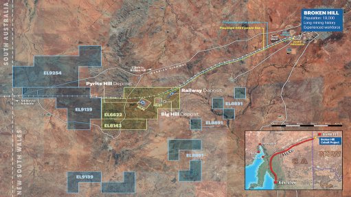 Location map of the Broken Hill project