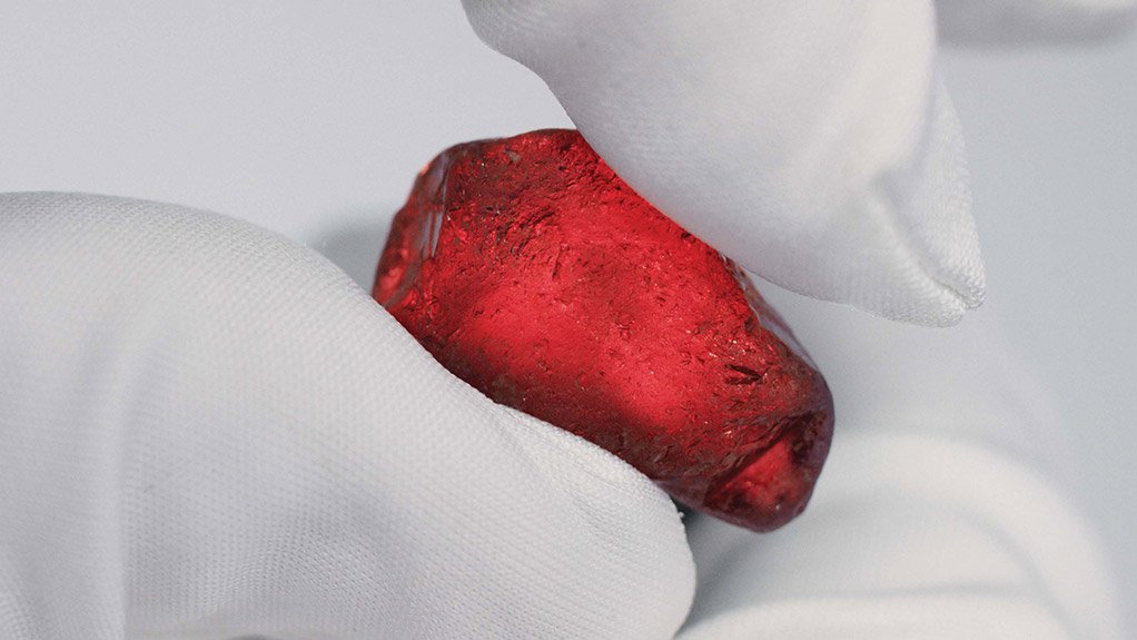 A 40 ct ruby from Gemfields' Montepuez mine