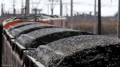 A Transnet Freight Rail train transporting coal to port
