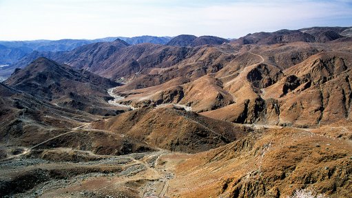 Aerial view of the Haib copper desposit
