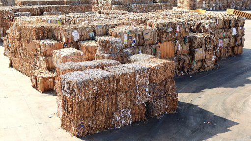 Image of bales of recovered paper from Sappi