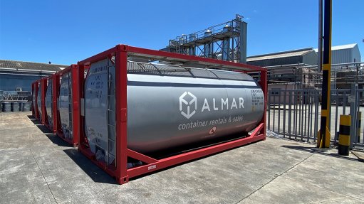 An image depicting red and silver ISO Tanks by Almar Container Group
