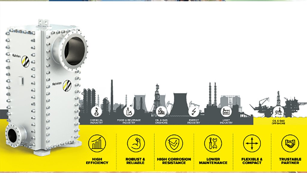 An image depicting Kelvion's fully welded plate heat exchanger the K° Bloc