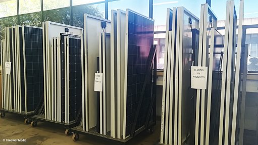An image from the CSIR’s Solar Photovoltaic Reliability Laboratory