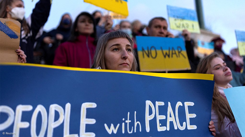 Protesters calling for peace in Ukraine