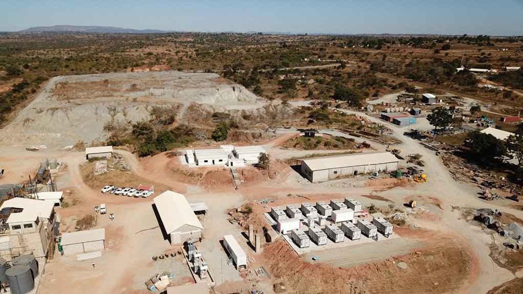 An aerial image of the Eureka mine development in Zimbabwe, and its the HIMOINSA generators 