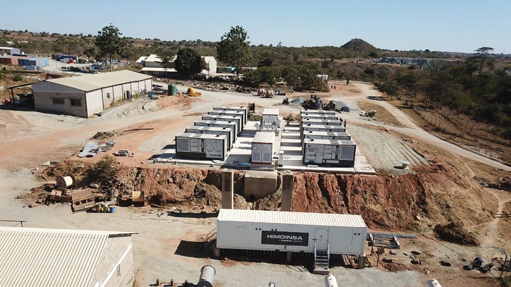An image showing the generators and transformers that HIMOINSA provided to the Delta Gold Eureka development, which is located in Zimbabwe
