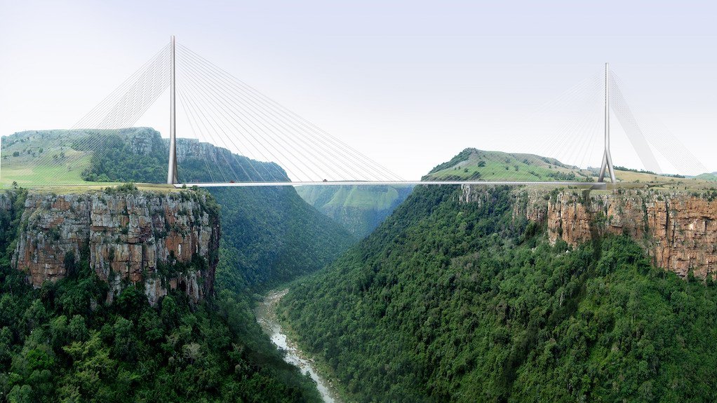 Artists impression of Msikaba bridge