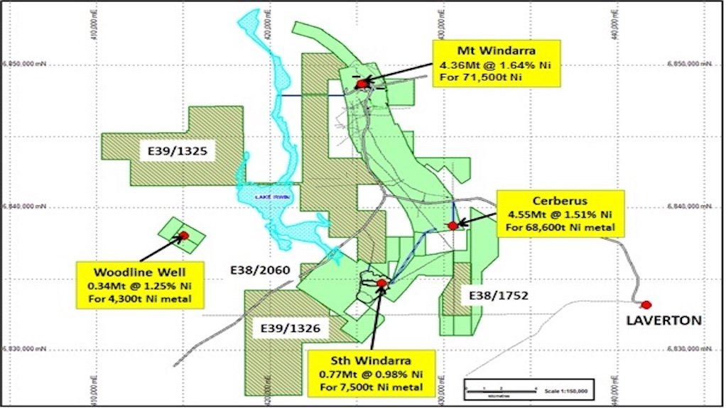 Location map of the Windarra project