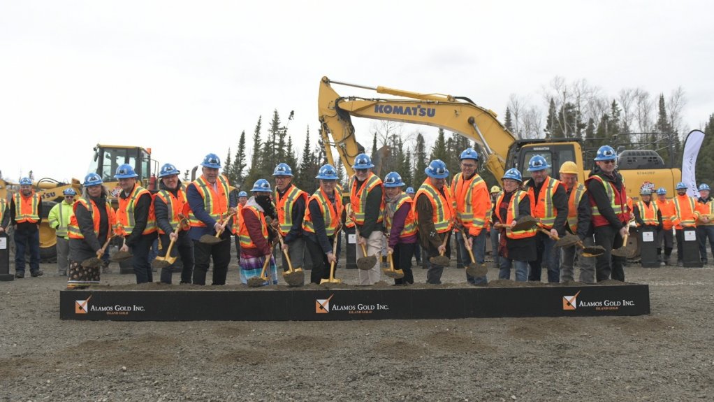 Groundbreaking ceremony at Alamos Gold's Island Gold mine expansion in Ontario