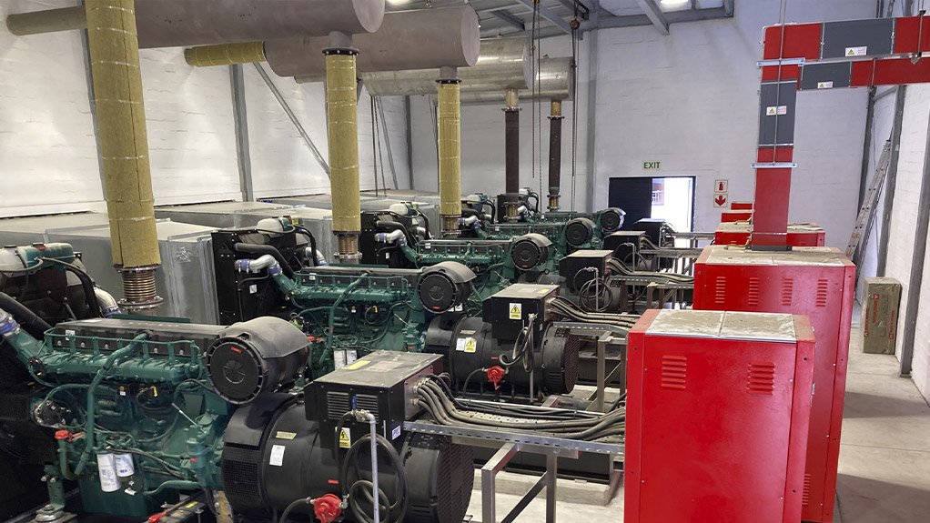 A view of the client's generator plant room. 