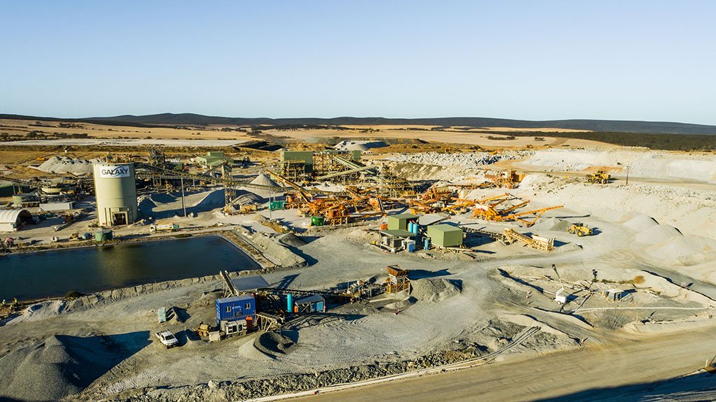 An aerial image of Galaxy Resources' Mt Cattlin Lithium mine
