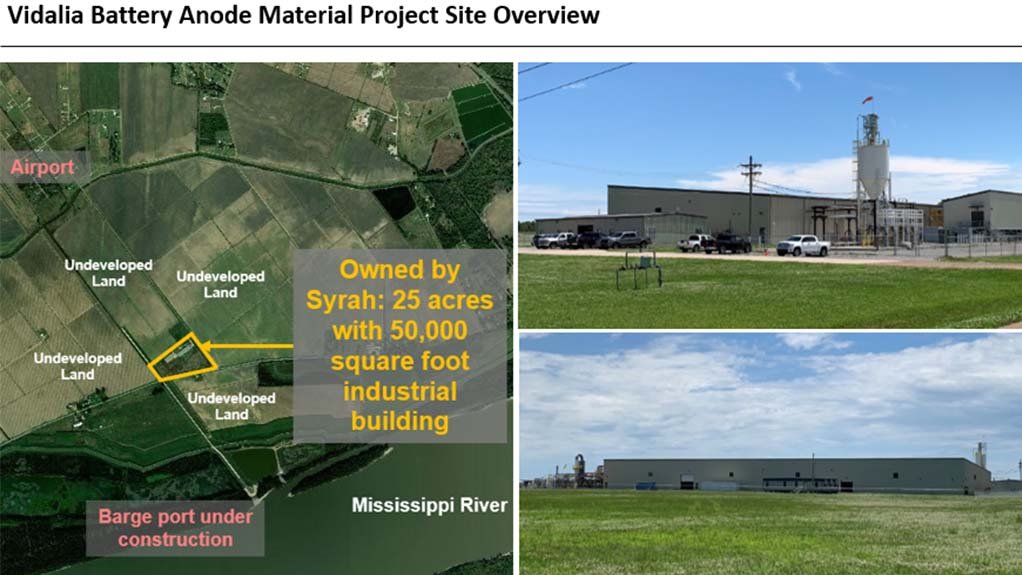 Image of Vidalia graphite processing facility