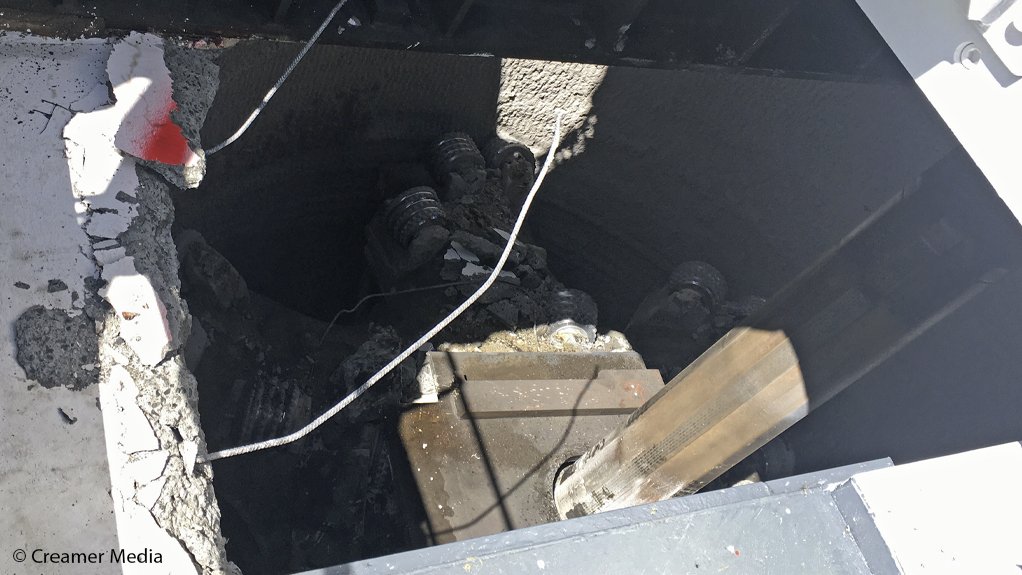 An image of a raise bored hole
