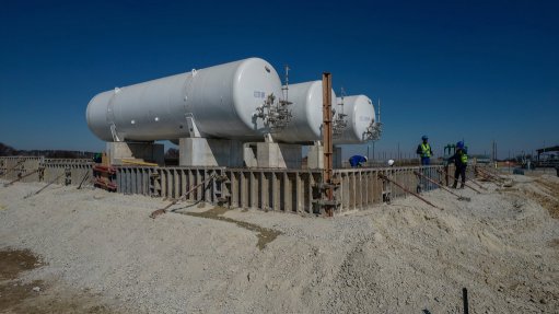 Image of LNG tanks at the Virginia gas project