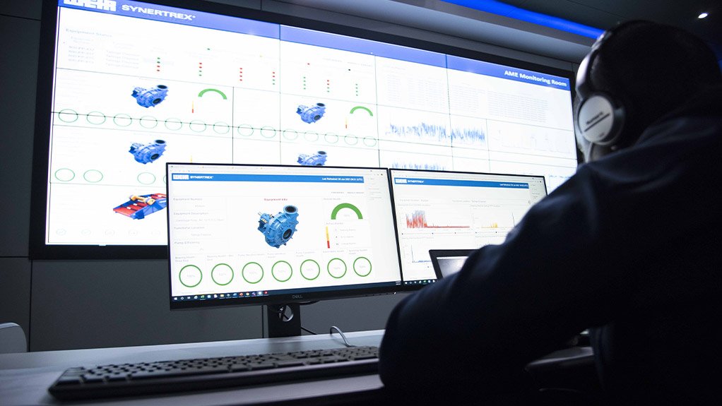 The Synertrex monitoring room at the Weir Minerals Isando facility captures and analyses data from customer sites.